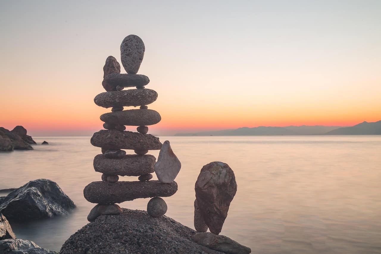 gravity, sea, severity, nature, stone, balancing